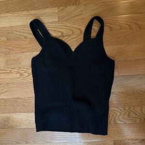 Abercrombie & Fitch Black Ribbed Tank Top